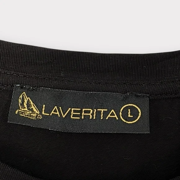 Rare Laverita Rhinestone Eiffel Tower Crew Shirt Graphic T-Shirt Black Large - Picture 3 of 4